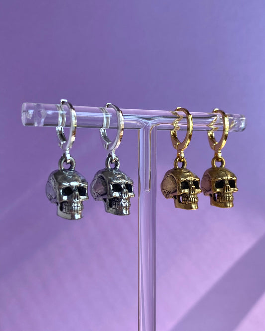 Skull Earrings (Silver and Gold)