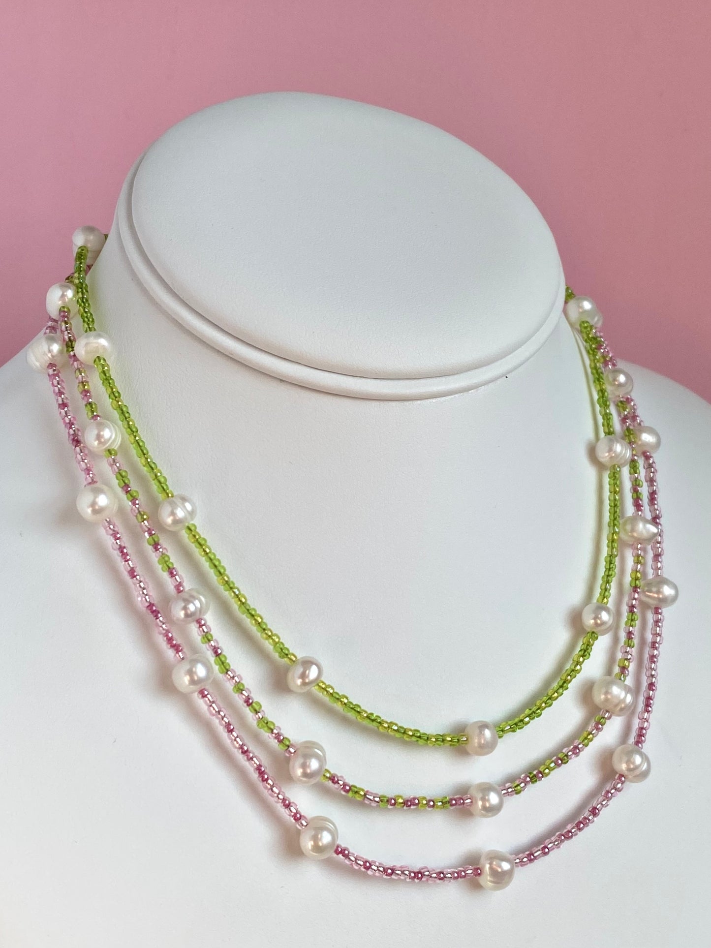 Seed Bead + Pearl Necklace