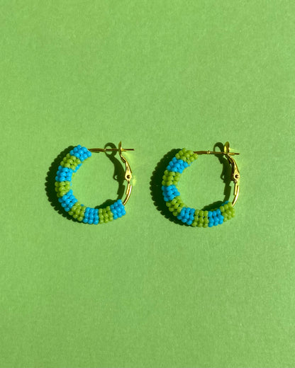 Mini Beaded Hoops