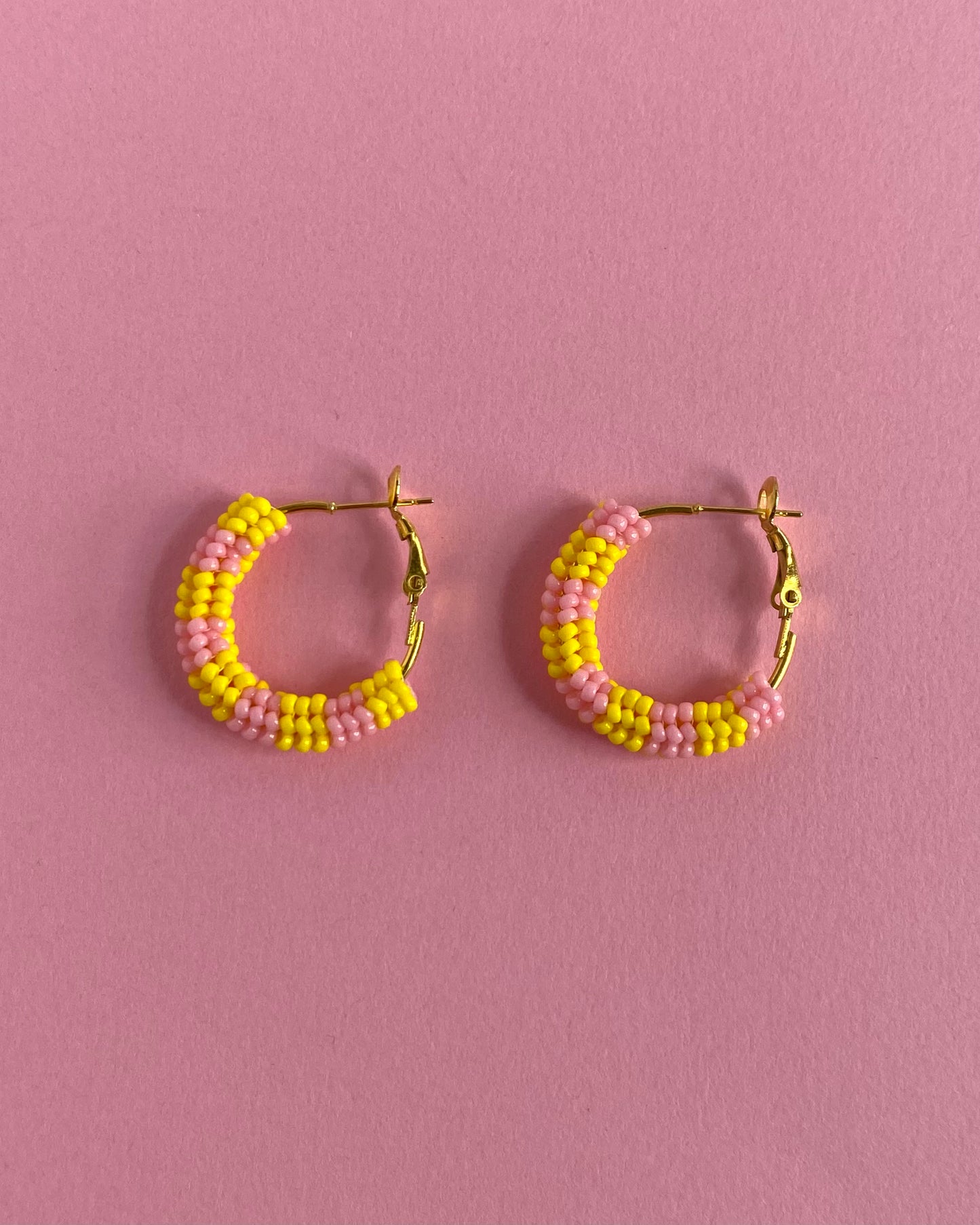 Mini Beaded Hoops