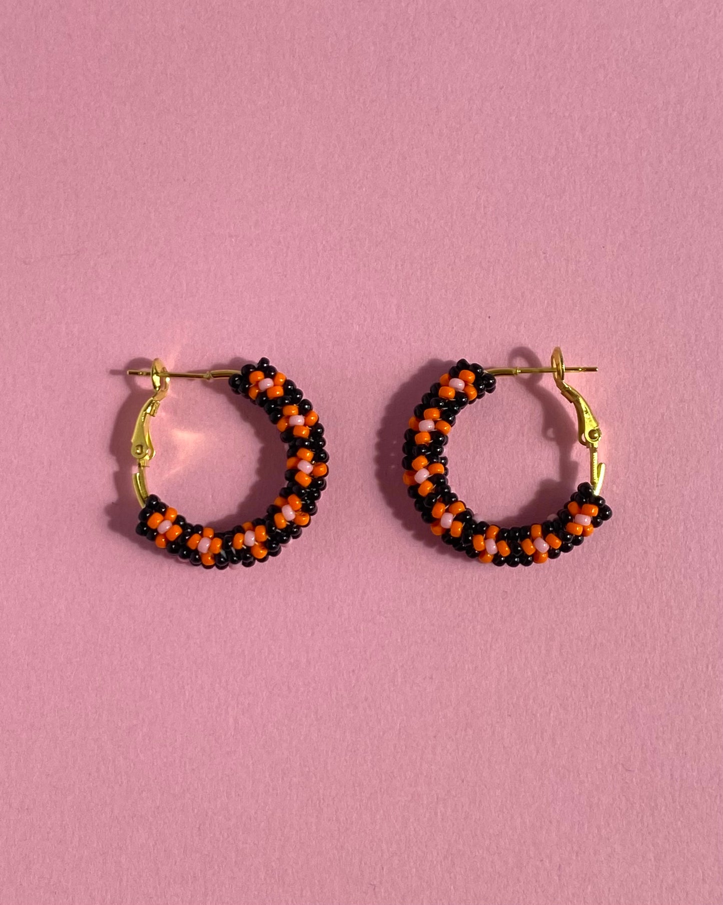 Mini Beaded Hoops