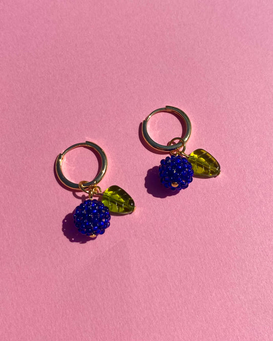 Blueberry Charm Hoops