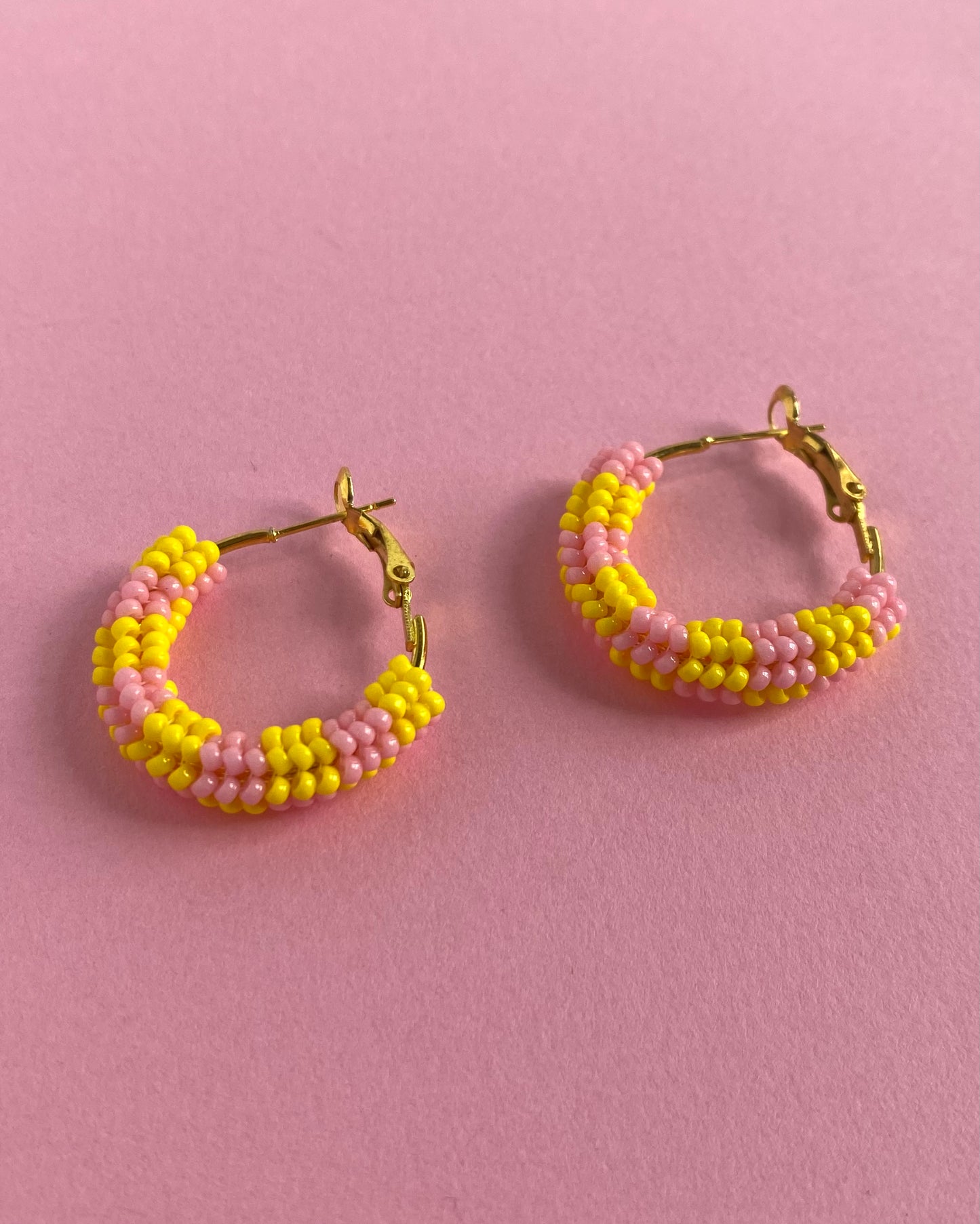 Mini Beaded Hoops