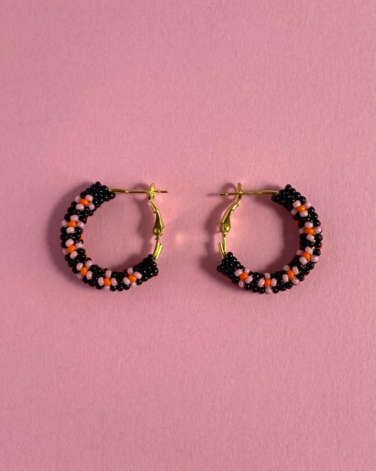 Mini Beaded Hoops