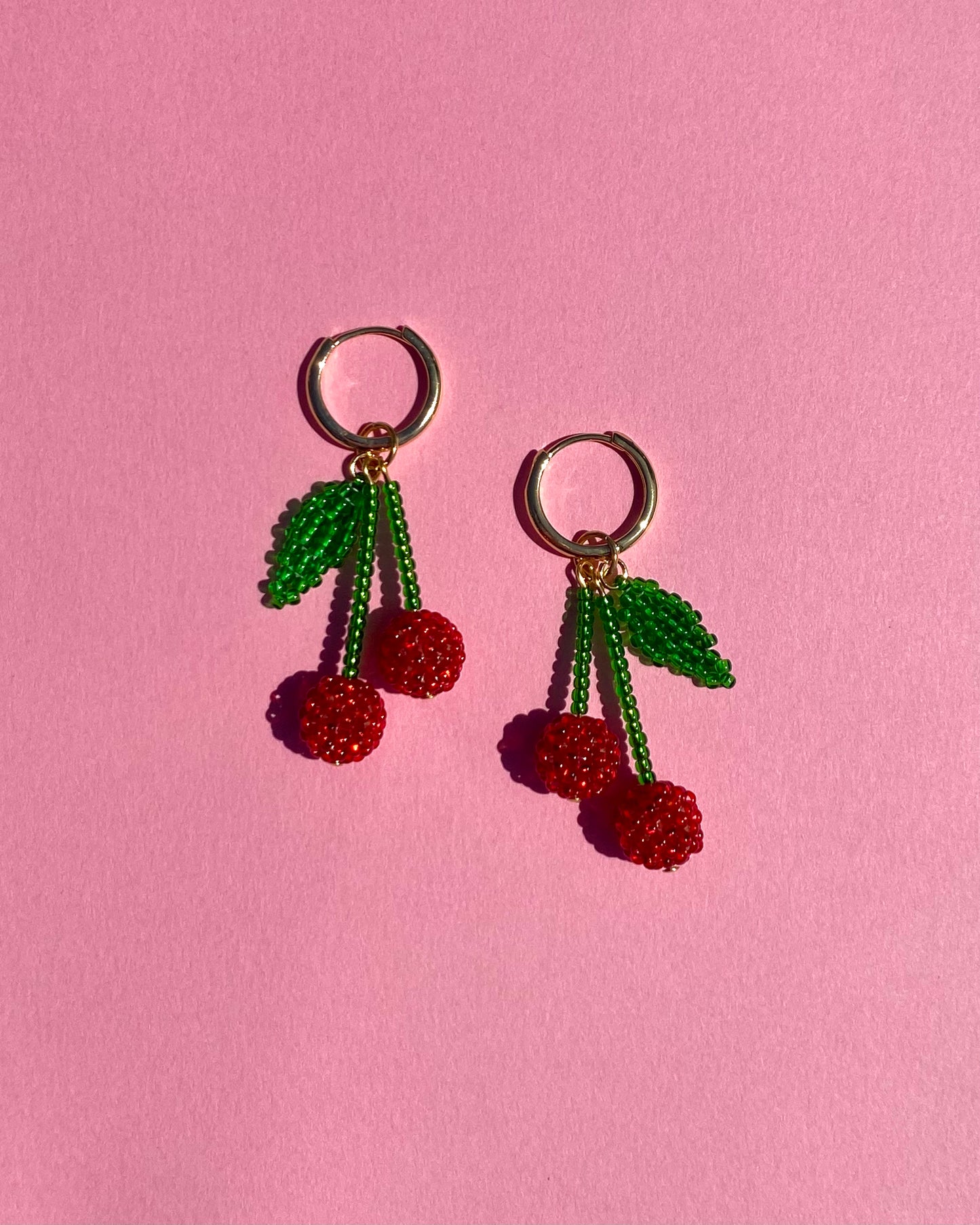 Cherry Charm Hoops