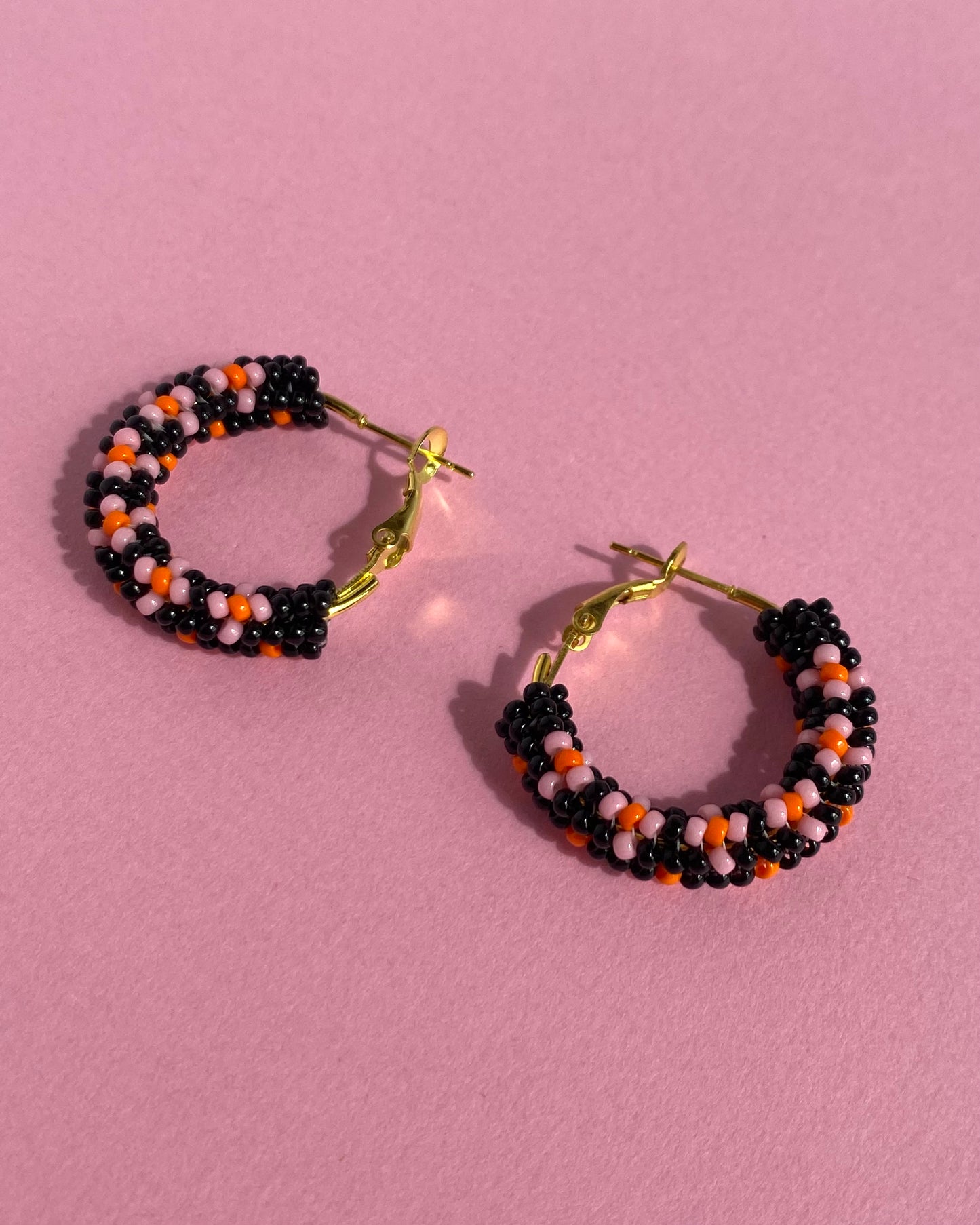 Mini Beaded Hoops