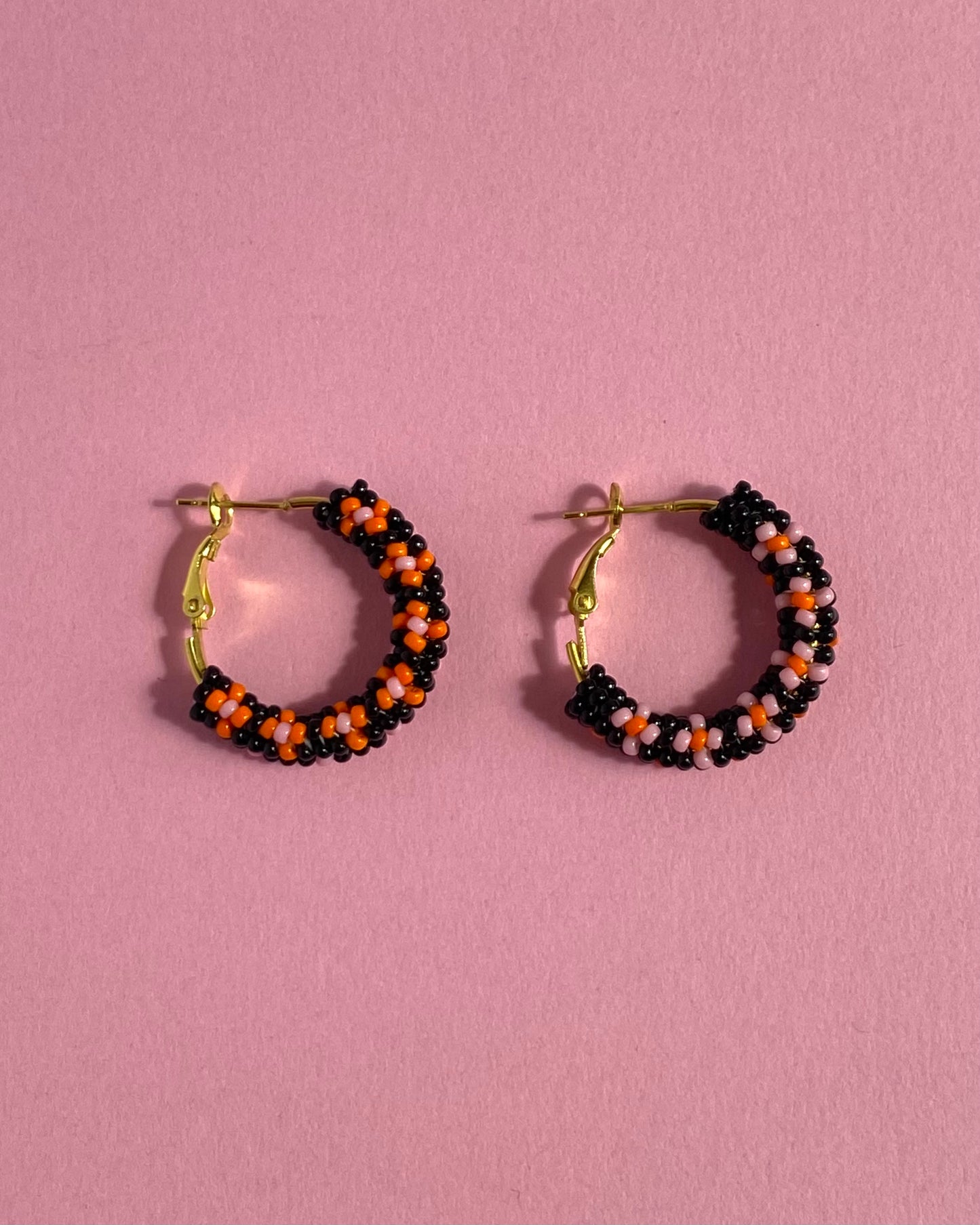 Mini Beaded Hoops